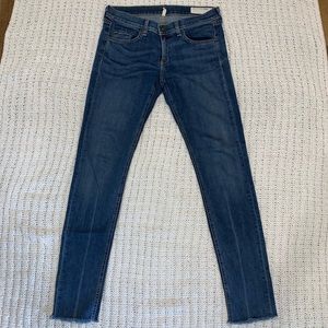 Rag & Bone Skinny Jean, Raw Hem 26